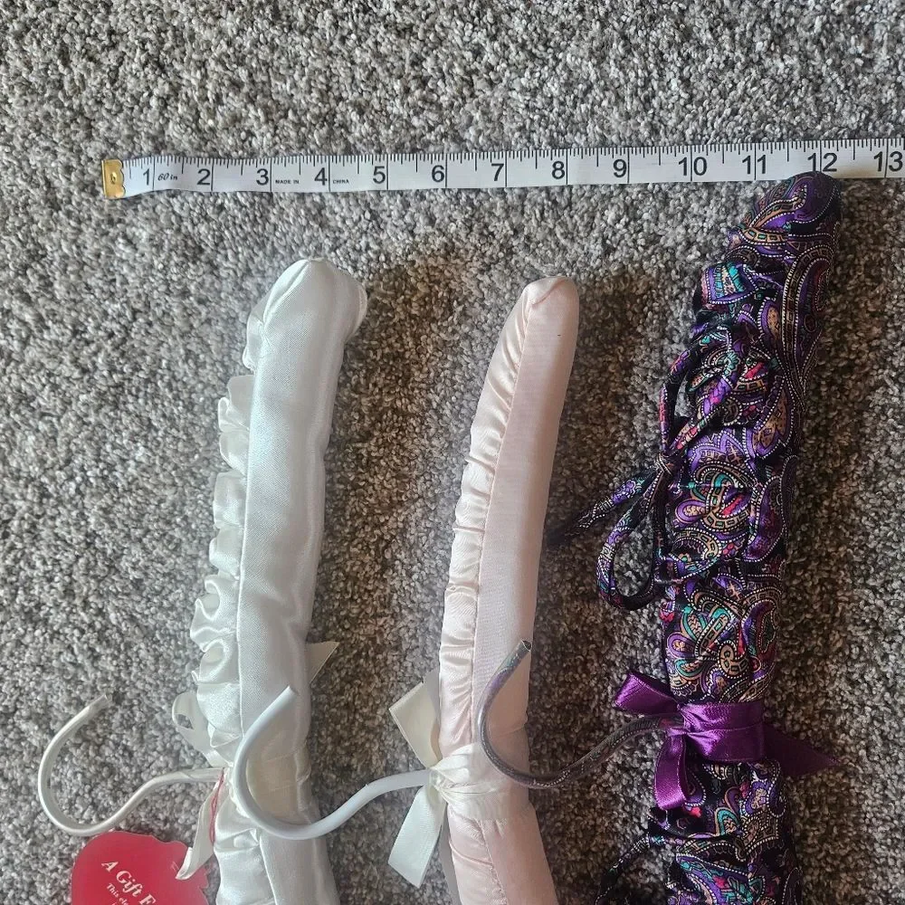 Vintage Satin and Paisley Padded Hangers Set Of 3